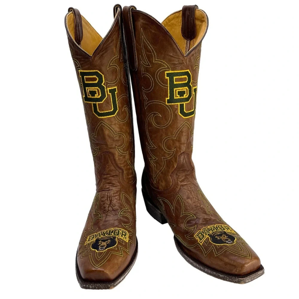 GAMEDAY BOOTS Baylor University Bears NEW Embroidered Cowboy Boots Size 10.5
